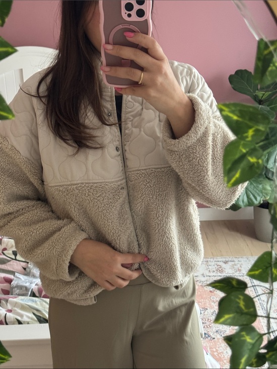 Jackets & Blazers - Cozy Quilted & Sherpa Jacket - Cream